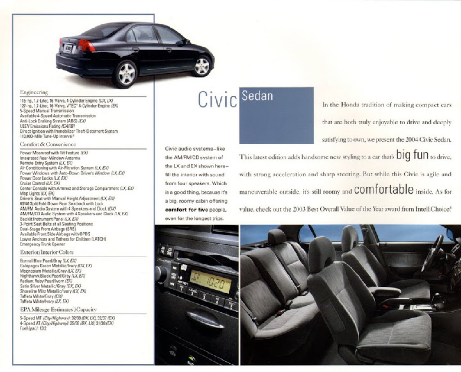 2004 Honda Brochure Page 5